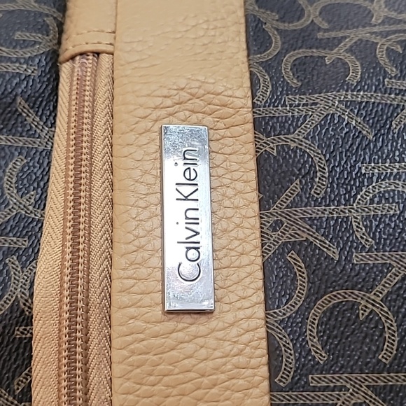 Calvin Klein Brown and Tan Signature Tote - Picture 2 of 7